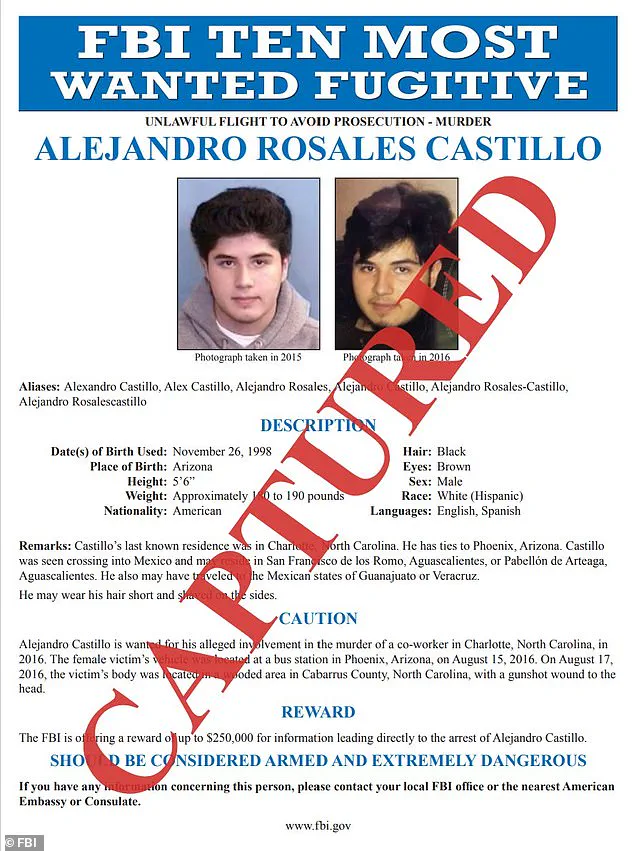 Fugitive on FBI's Top Ten Most Wanted List Arrested in Mexico After Multiyear Investigation in Connection with 2016 Murder Case