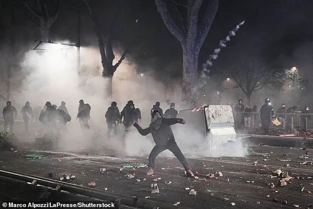 Violent Turin Protest Sparks Chaos as Police Clash with Activists Over Cultural Center Closure