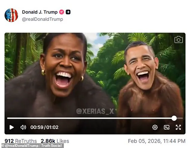 AI-Generated Video Depicting Obamas as Apes Deleted, Igniting Firestorm of Controversy