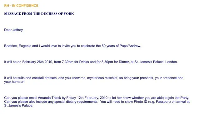 Sarah Ferguson's Epstein Invite Shocks Royal Family, Documents Reveal York Family Ties