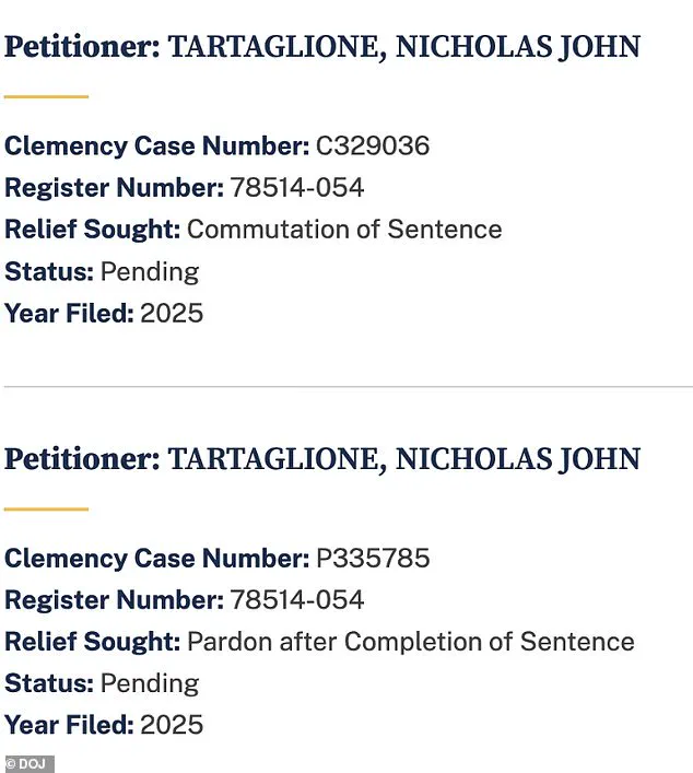 Tartaglione's Pardon Petition Reveals Epstein-Government Conspiracy