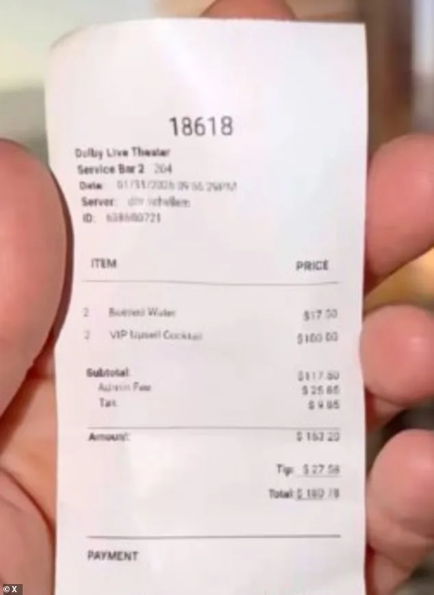 Vegas Concertgoer Charged $180 for Two Cocktails and Water at Dolby Live Theater