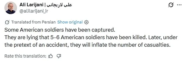 Pentagon Denies Iran's Claims of U.S. Troop Captures; CENTCOM Calls Accusations 'Unfounded