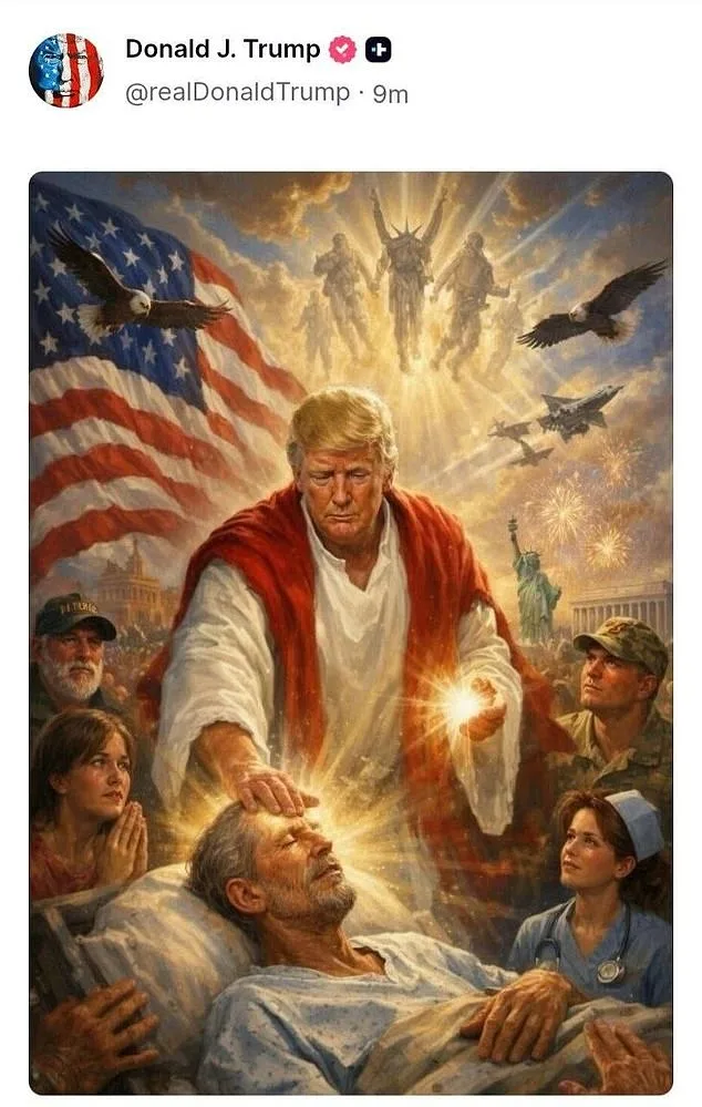 Trump Defends AI-Generated Image Depicting Him as Jesus Amid Right-Wing Backlash
