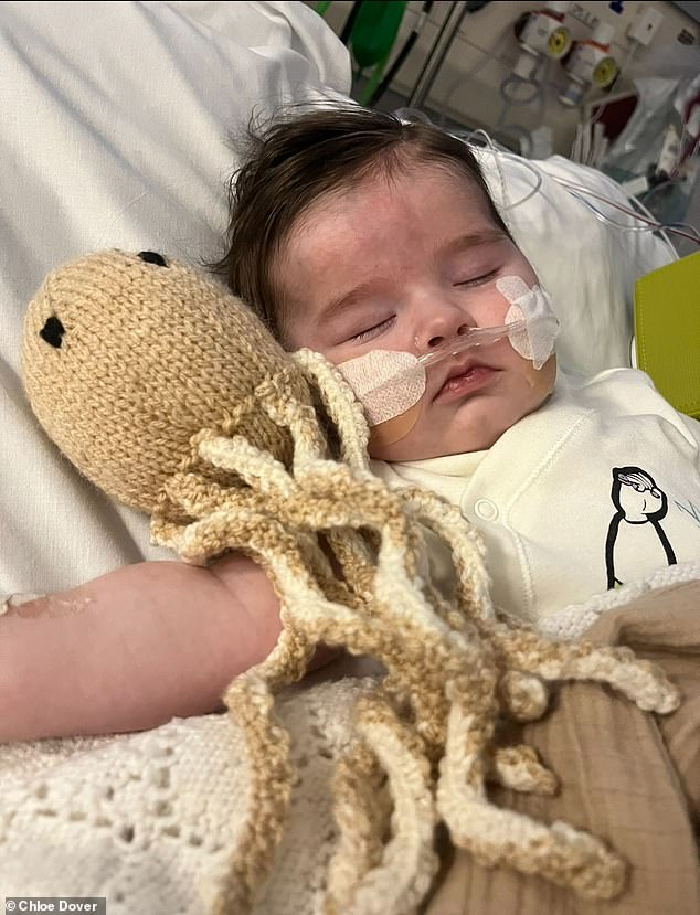 Parents relieved after successful open heart surgery saves their infant son.